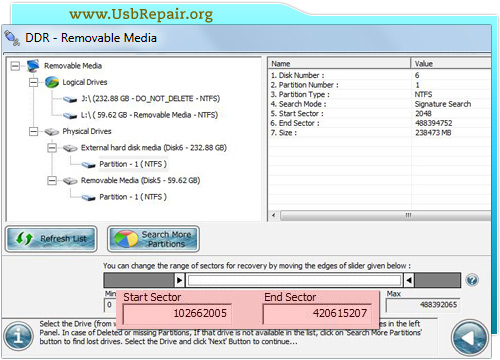 USB Repair Digital Media Data Recovery Software