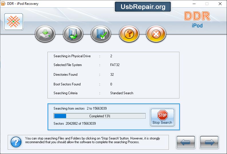 Files searching process
