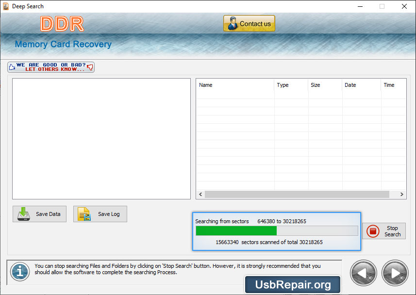 Disk scanning process