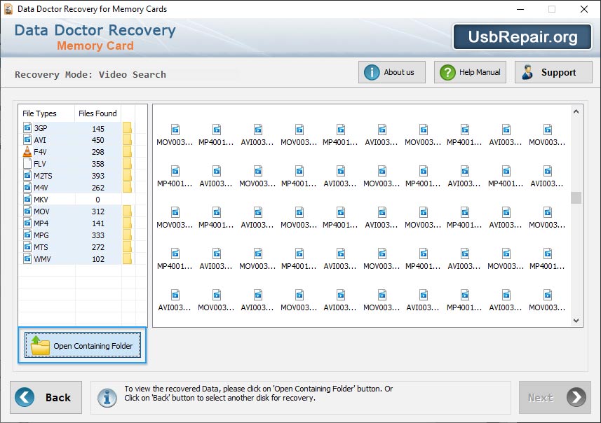 Save recovered data