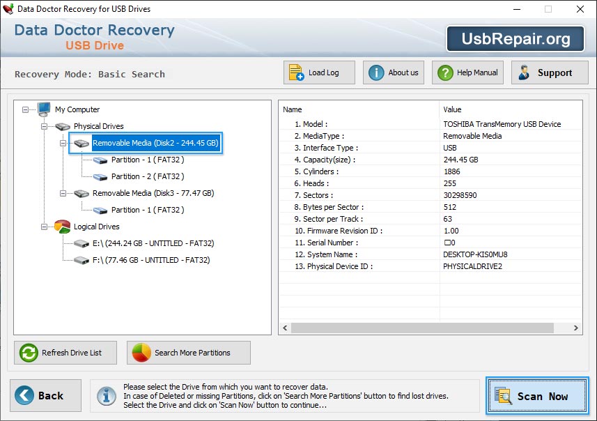 Select partition