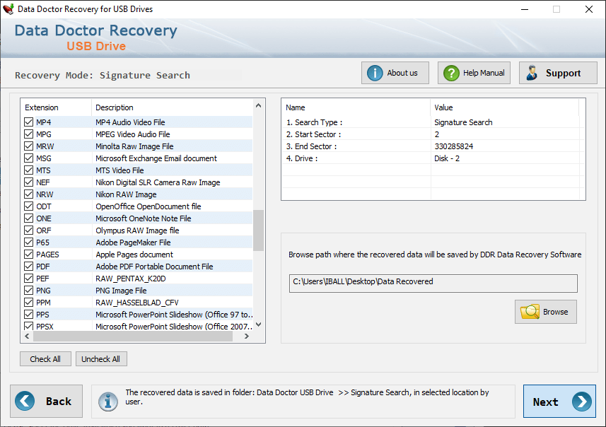 Browse Recoverd Path File