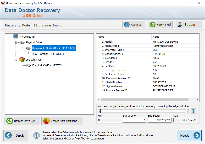 Select partition